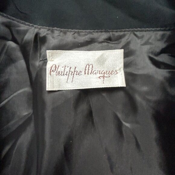 Philippe Marques Womens Button Down Long Sleeve Sweater Black Rhinestones London - Picture 3 of 11